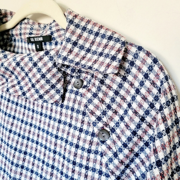 Kal Rieman Plaid Button Top - Picture 5 of 7